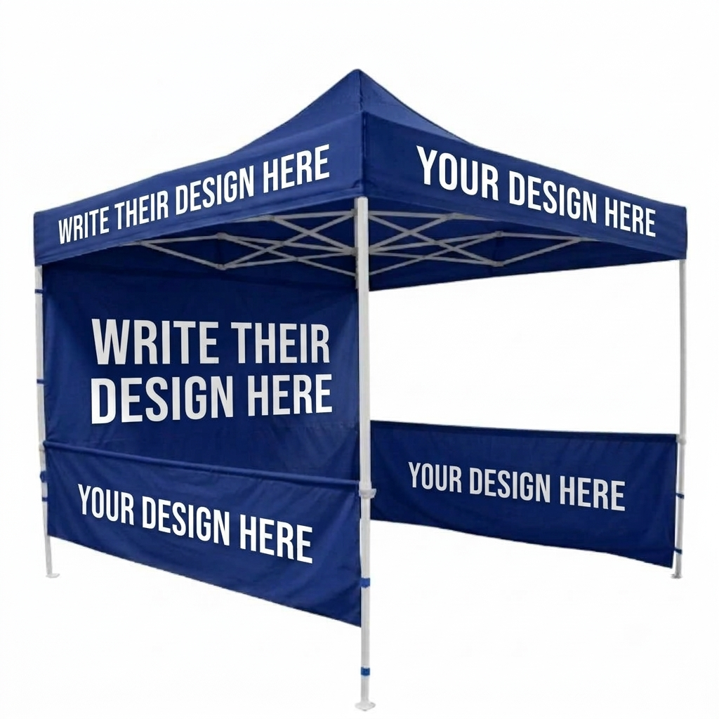 Custom Branded 3x3m (10×10 Ft) Promotional Canopy Tent | Personalized Folding Marquee with Logo Printing & Heavy-Duty Frame for Events