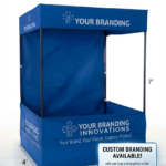 Custom Branded Promotional Tent 4x4x7 Ft (120x120x210 cm) | Personalized Trade Show Booth with Logo Printing & Aluminium Frame