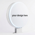 Double-Sided Round LED Light Box Signboard – Wall Mounted Custom Circular Outlet Sign