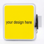 Double-Sided Wall Mounted Square LED Light Box Signboard – Custom Outdoor Outlet Sign