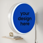 Double-Sided Round LED Light Box Signboard – Wall Mounted Custom Circular Outlet Sign