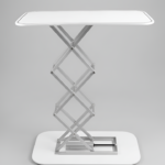 Hydraulic Collapsible Trade Show Counter – Foldable Scissor Frame Promotional Podium Desk