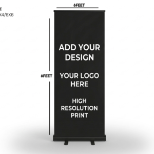 Custom Roll-Up Banner Stand | Retractable Display Banner with Carrying Bag | With Print Include