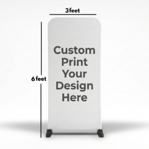 Custom Double Sided 3x6 ft Portable Fabric Arch Stand for Trade Shows & Events